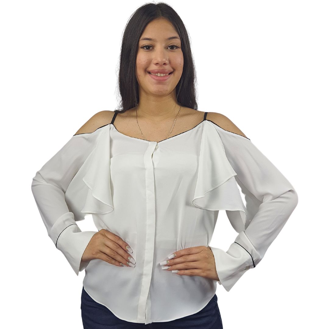 Blusa Vero Moda Blanco Style GALAXY L/S SHIRT(SL)