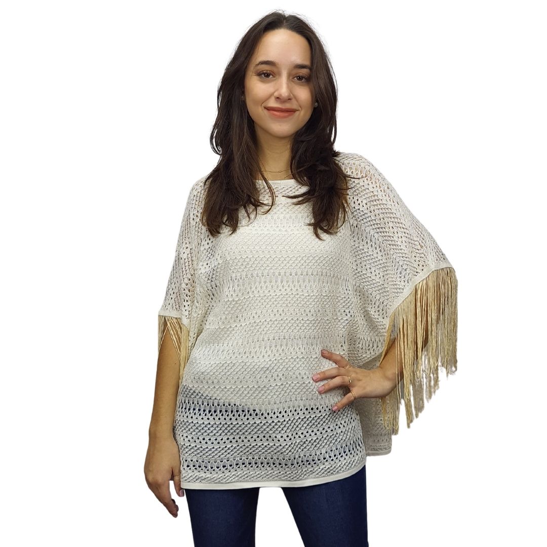 Blusa Vero moda Blanco Style KATE S/S KNIT SET(EL)