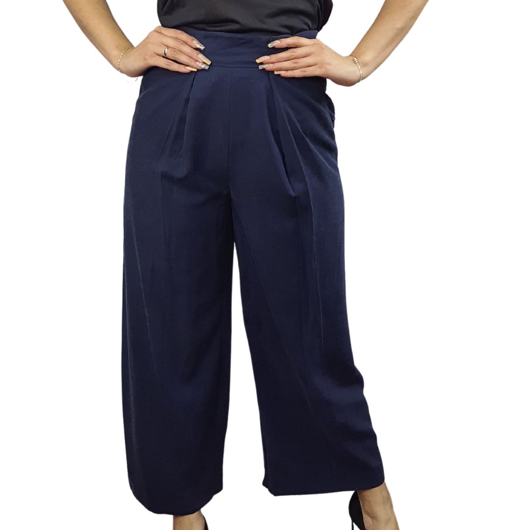 Pantalon Vero Moda Azul Oscuro Style NARCISSUS 9/10 WIDE PANTS(NN)