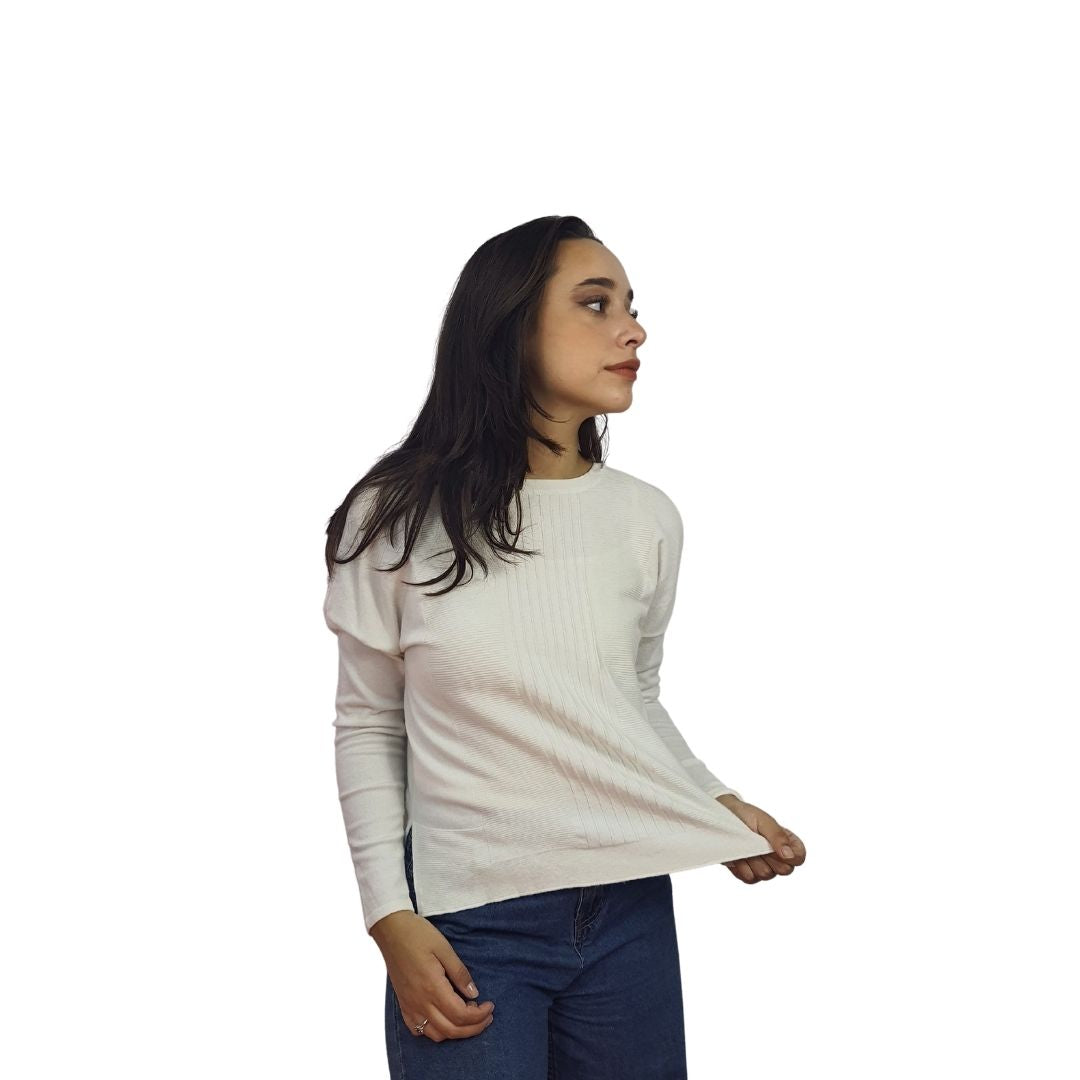 Sweater Vero moda Blanco Style SOFT L/S KNIT(VMC-UM)