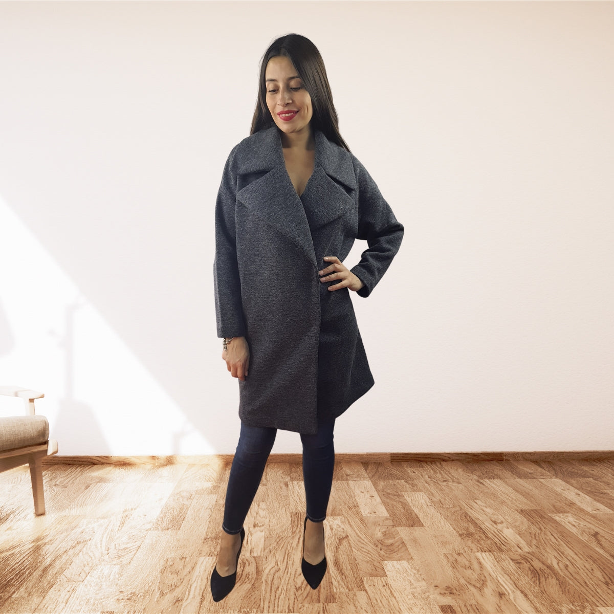 Blazer Vero Moda Gris Style ANNA SWEAT COAT(UM)
