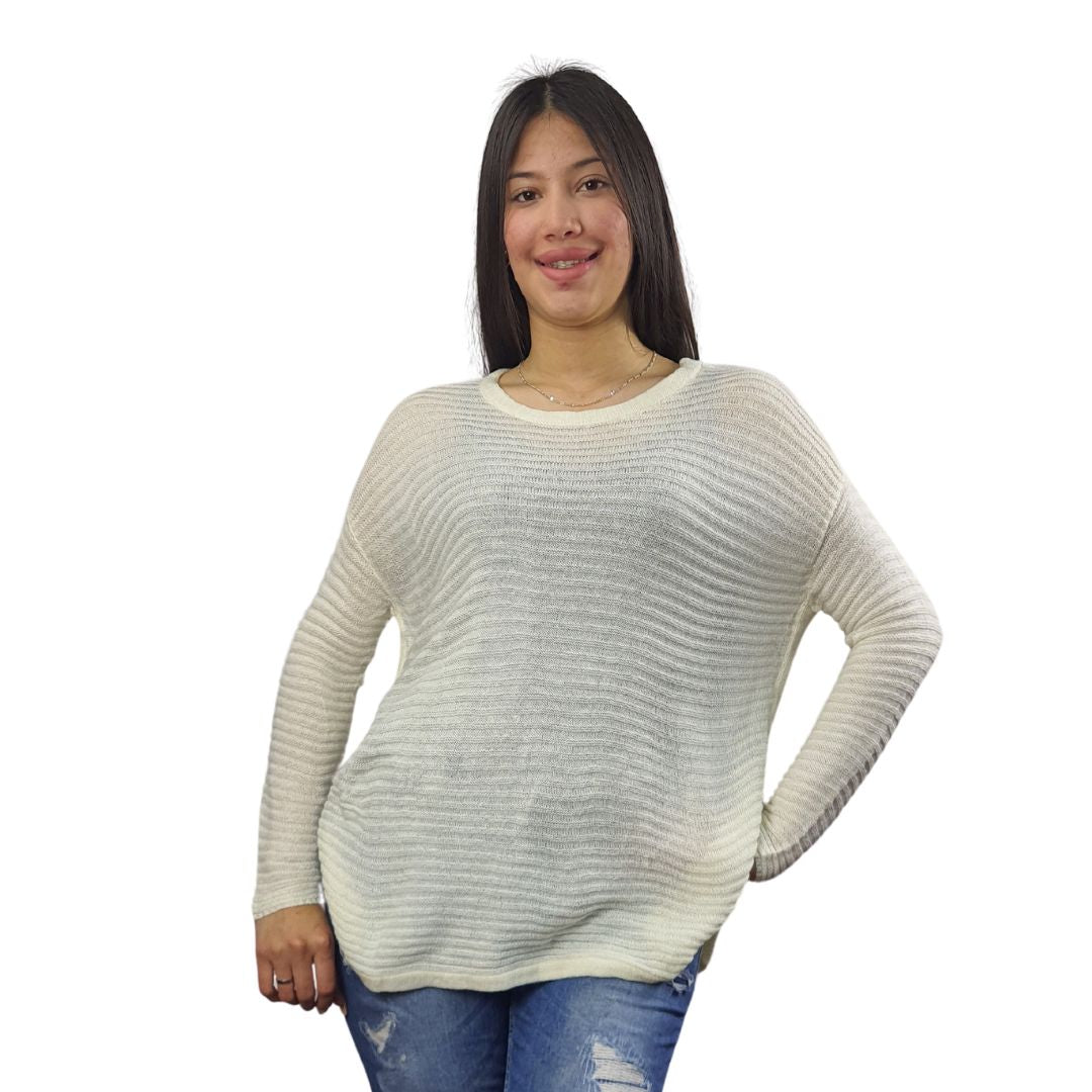 Sweater Vero Moda Crema Style MIKA L/S KNIT(PM-EC-1)