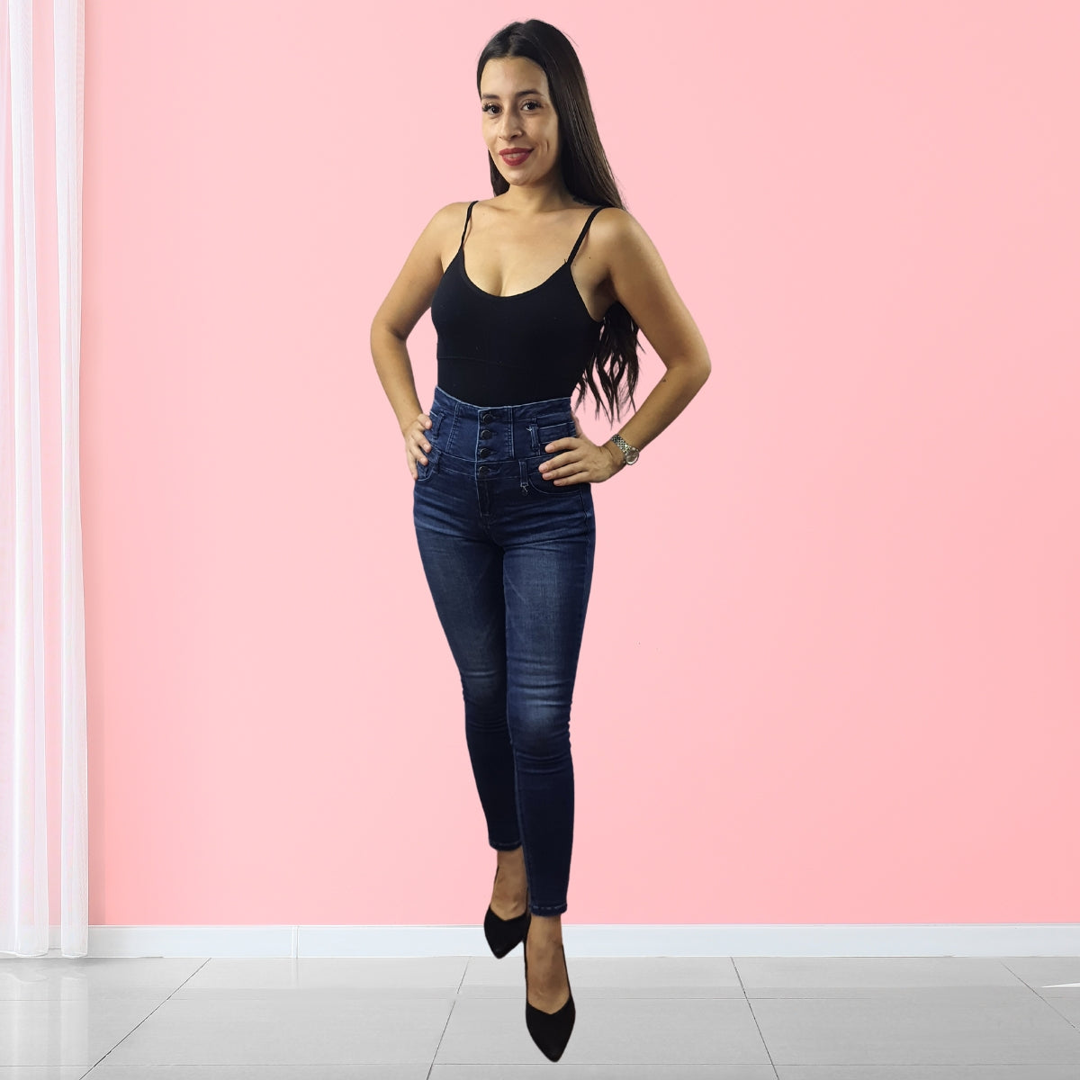 Jeans Vero Moda Azul Oscuro Style IVY HW X-SLIM JEANS(NL)