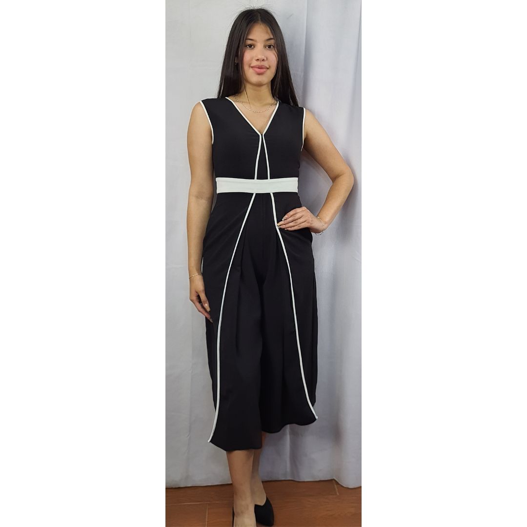 Entero Vero Moda Negro Style PEAR 7/8 WIDE CATSUIT(VMC-MP)