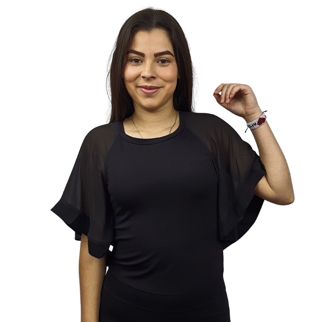 Blusa Vero Moda Negro Style RENEE S/S TOP(VMC-TP-ET-2)
