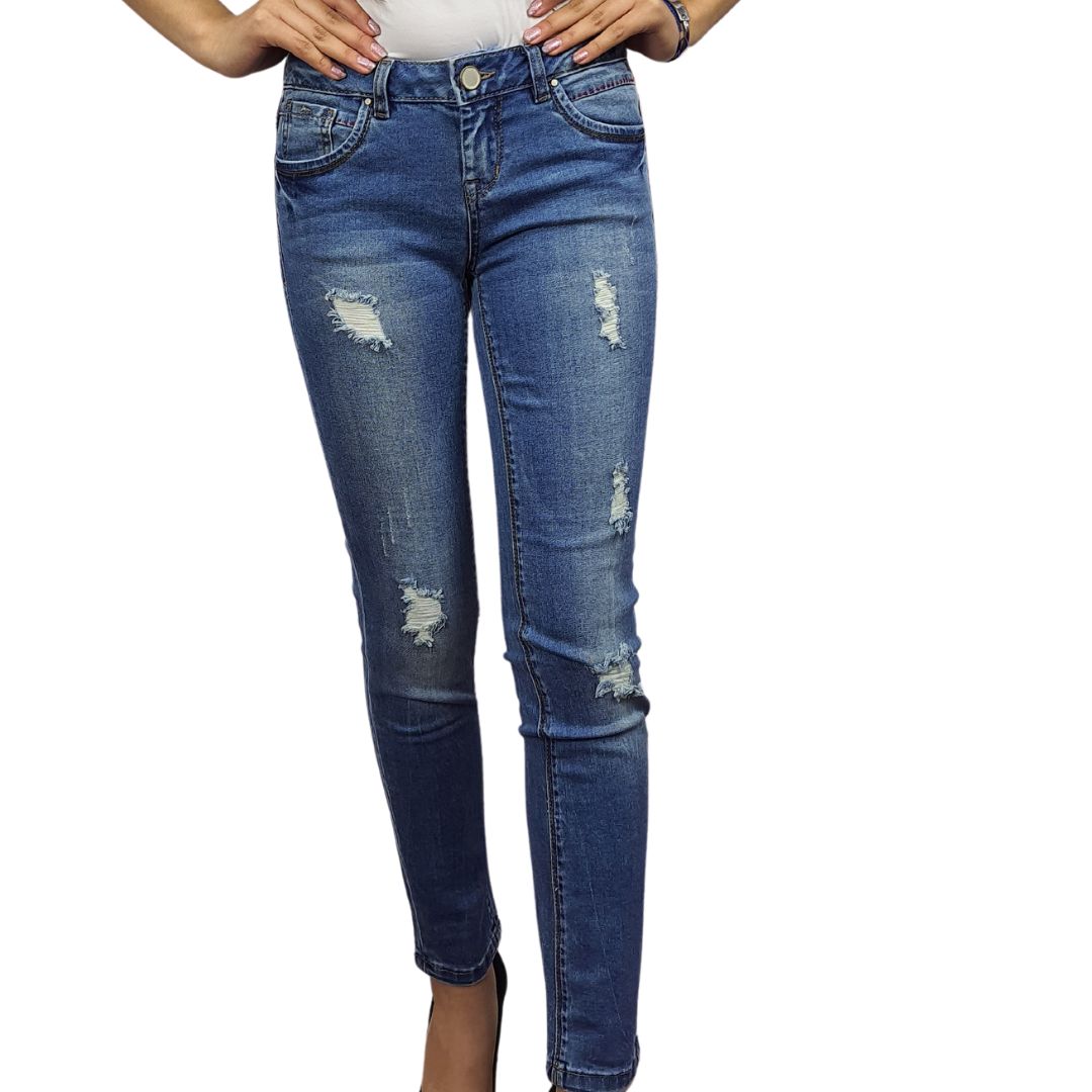 Jeans Vero Moda Azul Style SWIFT SLIM JEANS(BN-CT-2)