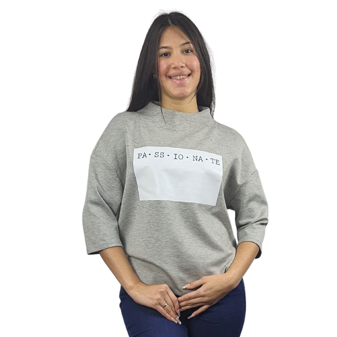 Blusa Vero Moda Gris Style BOM 3/4 TOP(NL)