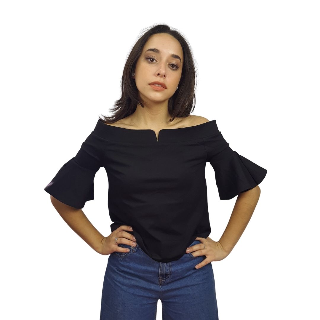 Blusa Vero Moda Negro Style DIAMOND 1/2 JERSEY TOP(VMC-TP)