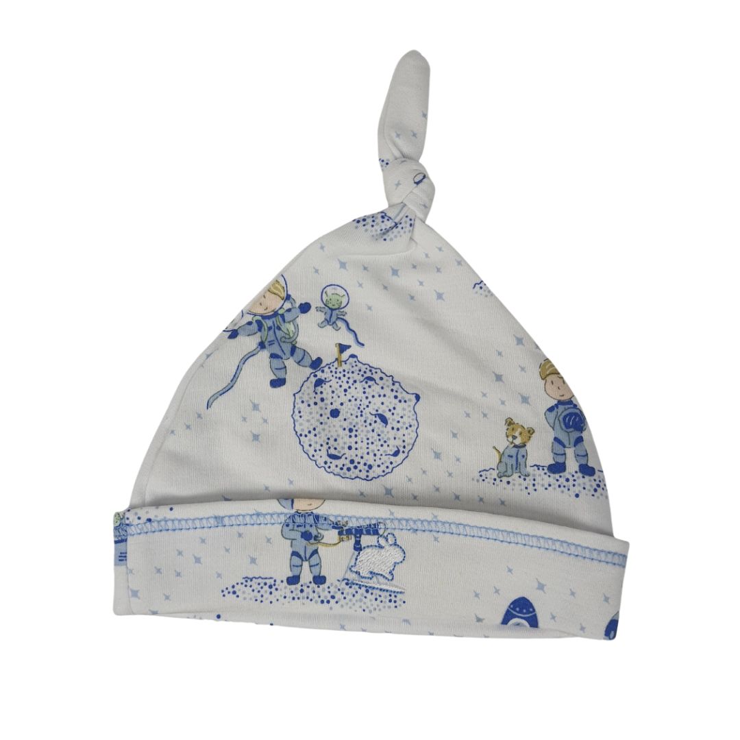 Gorro Babycottons C/Nudo Space E Blanco Celeste