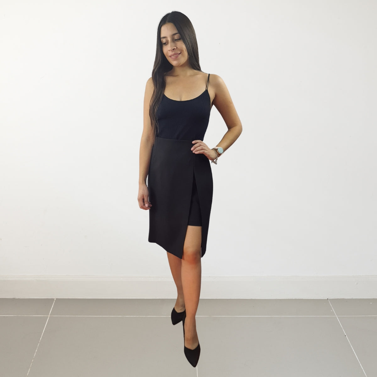 Falda Vero Moda Negro Style MADELINE HW SKIRT(MM)