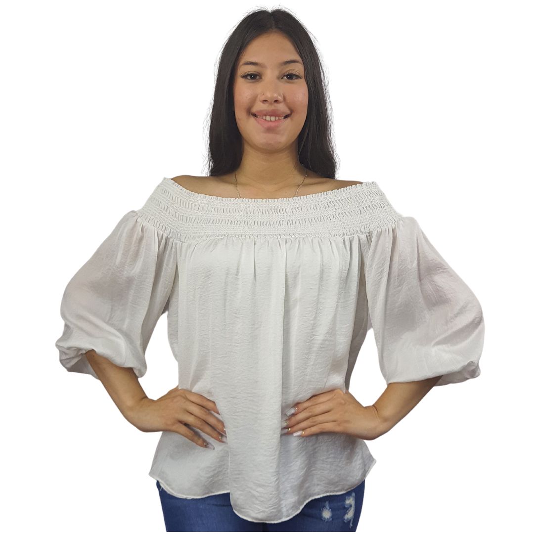 Blusa Vero Moda Blanco Style NINA 3/4 WOVEN TOP(VMC-RN)