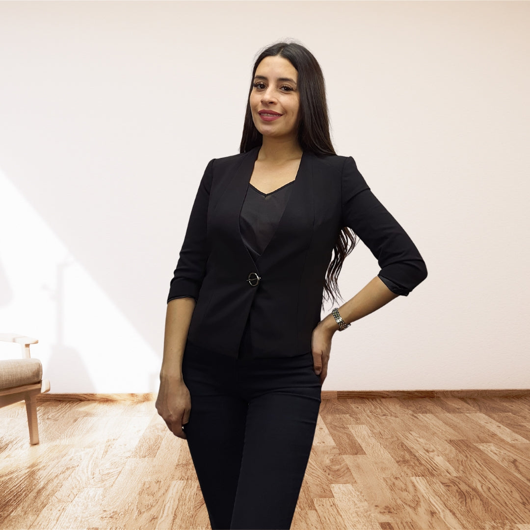 Blazer Vero Moda Negro Style AMANDA 3/4 BLAZER(VMC-NN)