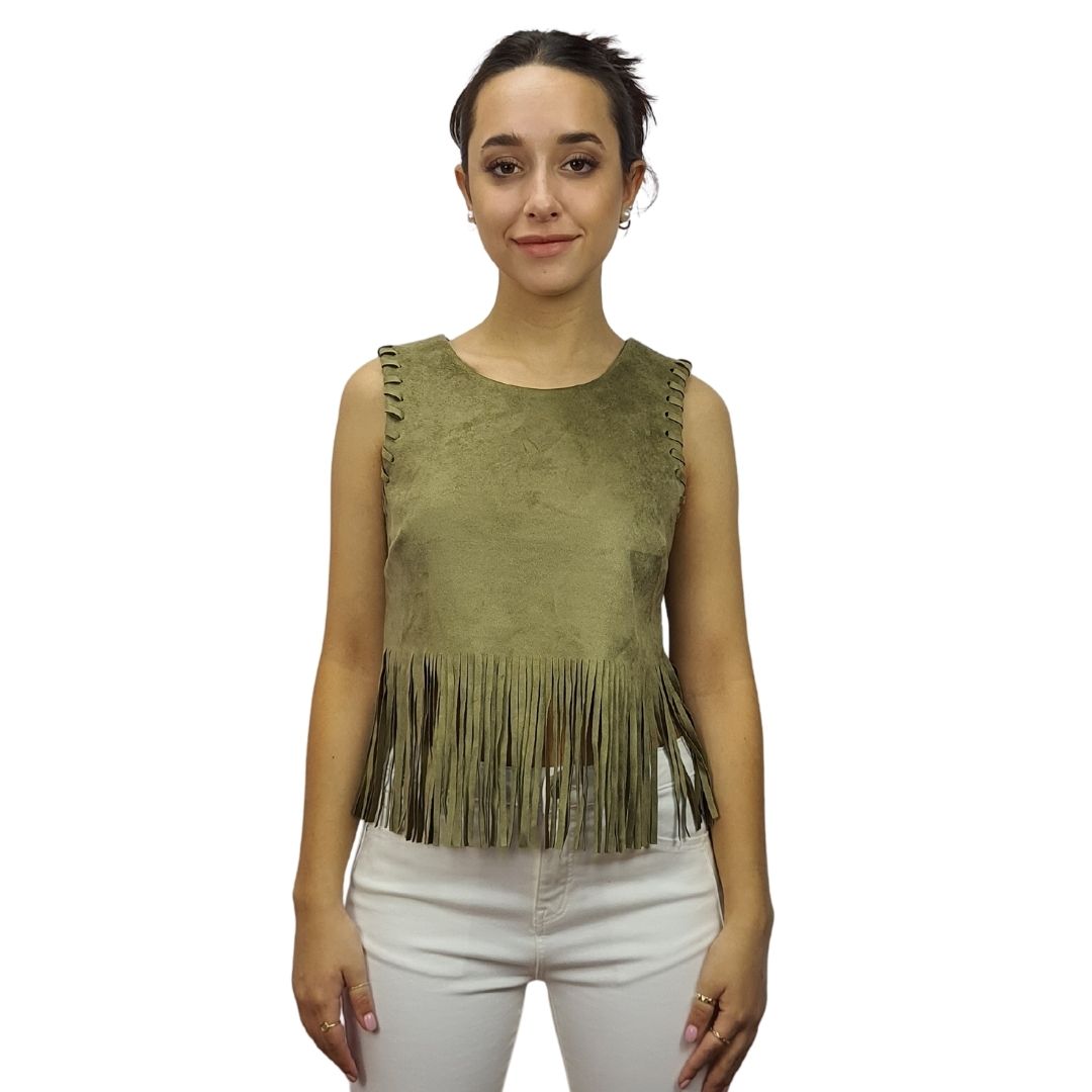 Top Vero moda Verde Style KAY S/L TOP(CR)