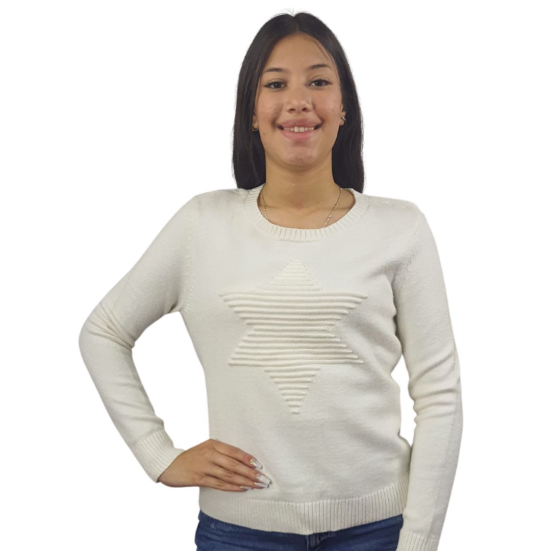 Sweater Vero Moda Blanco Style STAR L/S KNIT(BT)