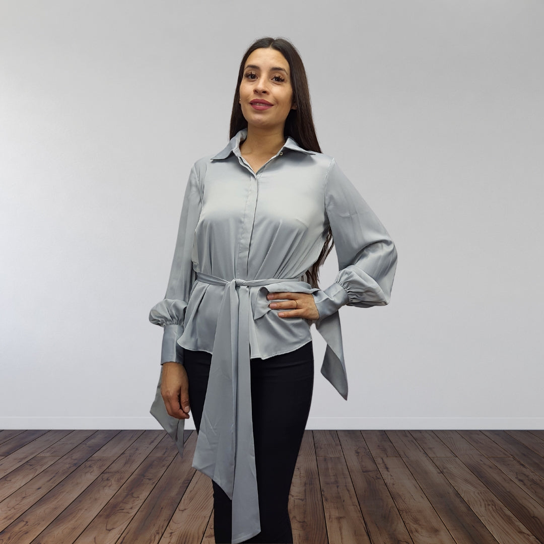 Blusa Vero Moda Gris Style JACQUES L/S SHIRT(VMC-DR)
