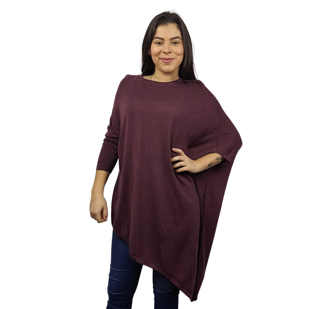 Blusa Vero Moda Morado Oscuro Style SUNSHINE 7/8 KNIT(VMC-UM)