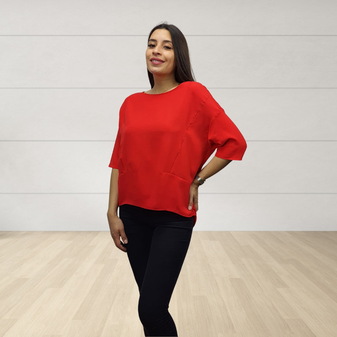 Blusa Vero Moda Rojo Style IRENE 1/2 TOP(MP)