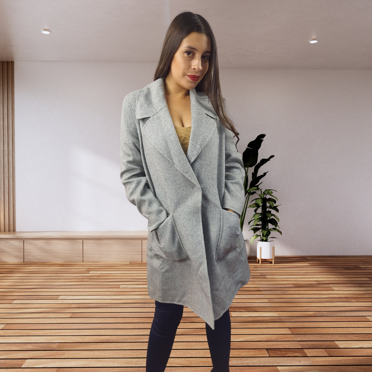 Blazer Vero Moda Gris Style RESTRICT DF L/S WOOL COAT(DR)