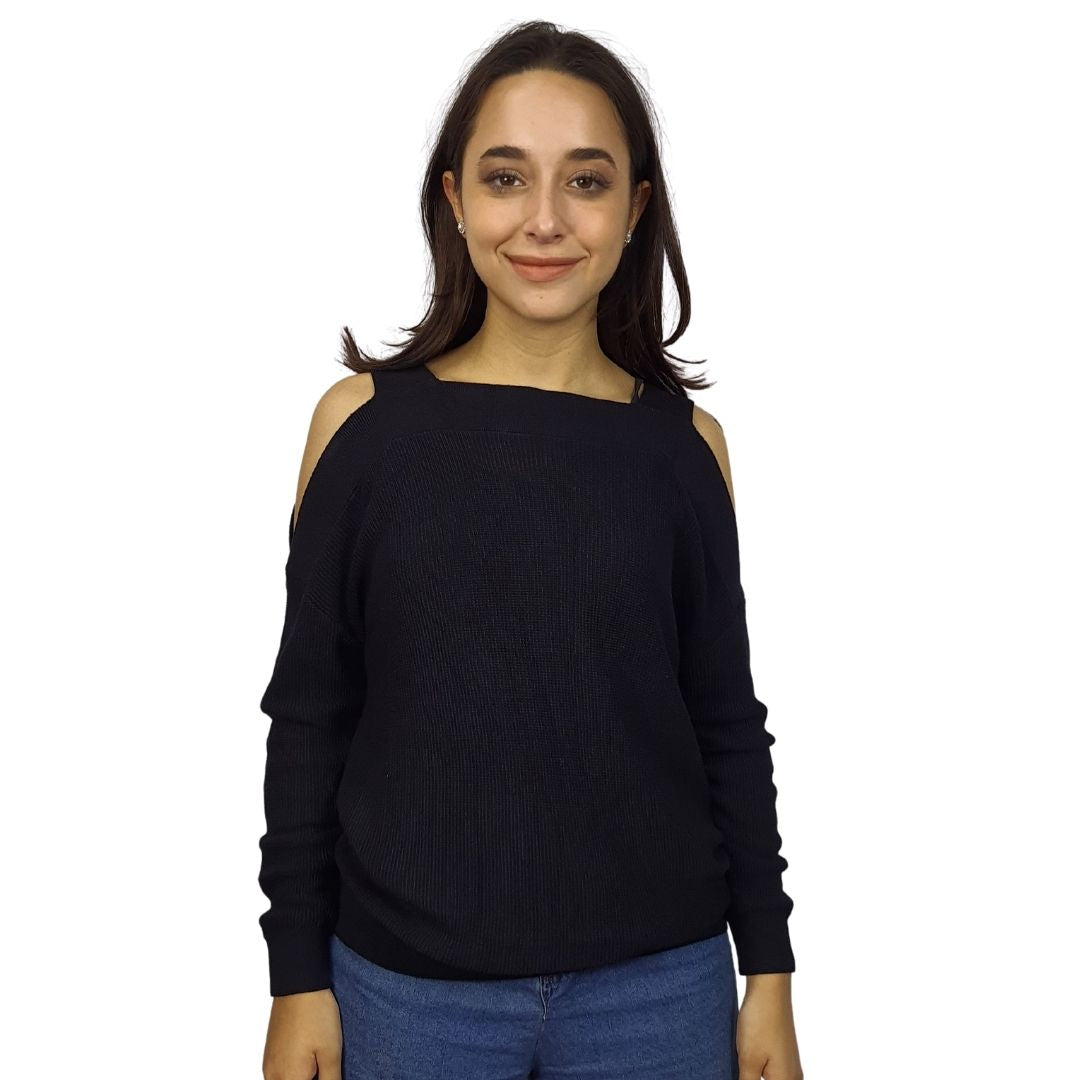 Blusa Vero Moda Negro Style ELLEN L/S KNIT(EL)