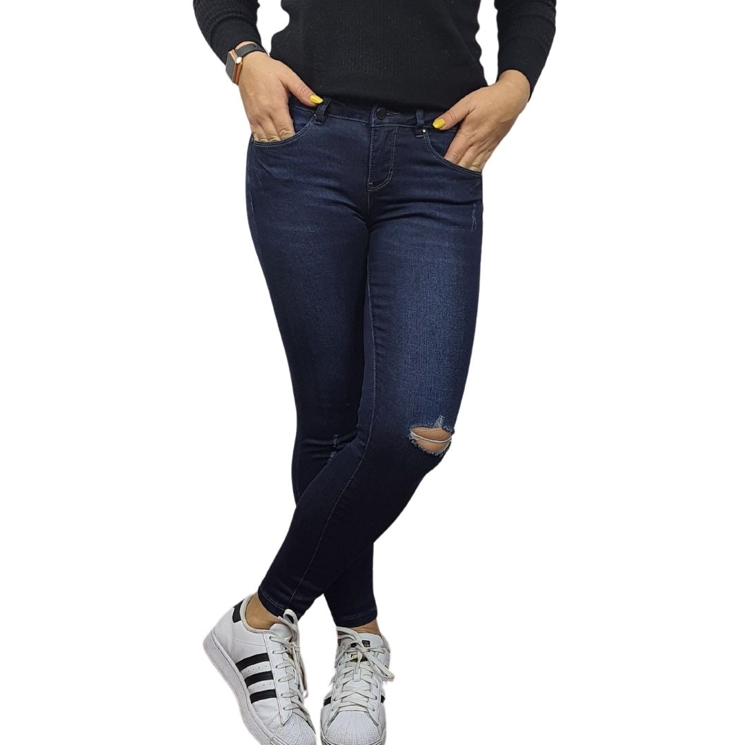 Pantalon Vero moda AZUL Style BEAM 9/10 LW X-SLIM JEANS(CP)
