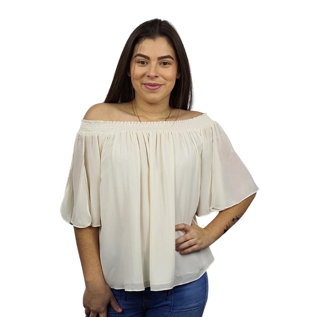 Blusa Vero Moda Crema Style LEA 1/2 TOP(NR)
