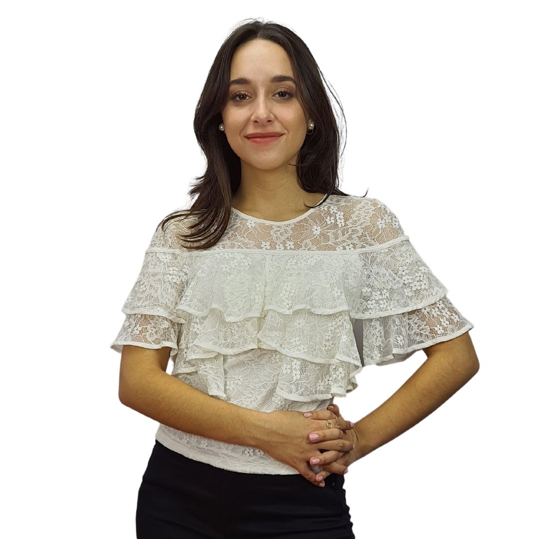 Top Vero Moda Blanco Style LOLITA 1/2 WOVEN TOP(VMC-NN)