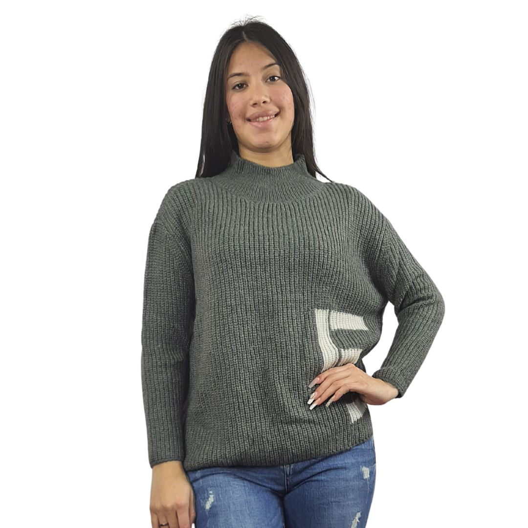 Sweater Vero Moda Gris Style SIMA L/S KNIT(MW-CT-2)