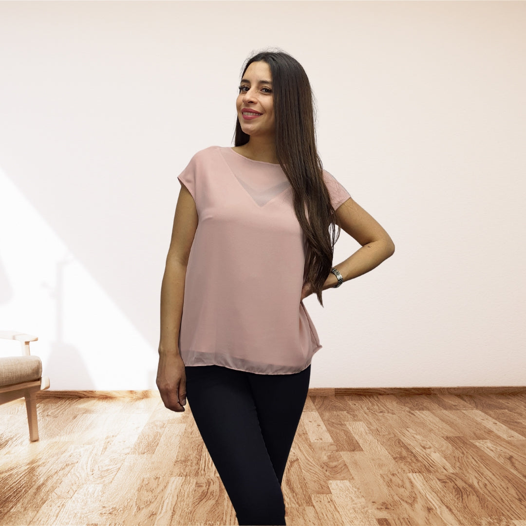 Blusa Vero Moda Rosa Vieja Style CERDAR S/L TOP(VMC-MP)