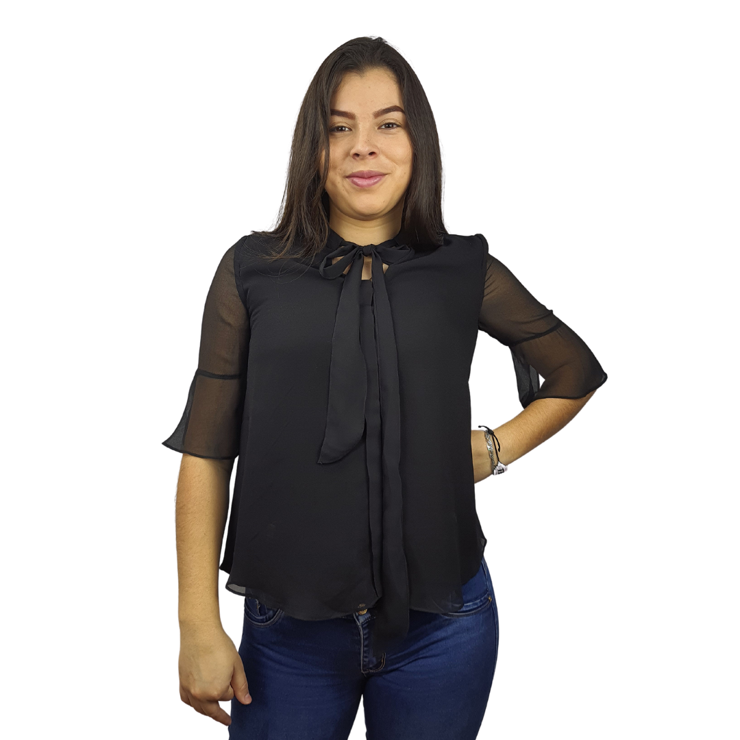 Blusa Veromoda Negro Style ARIES 1/2 SHIRT(CR)