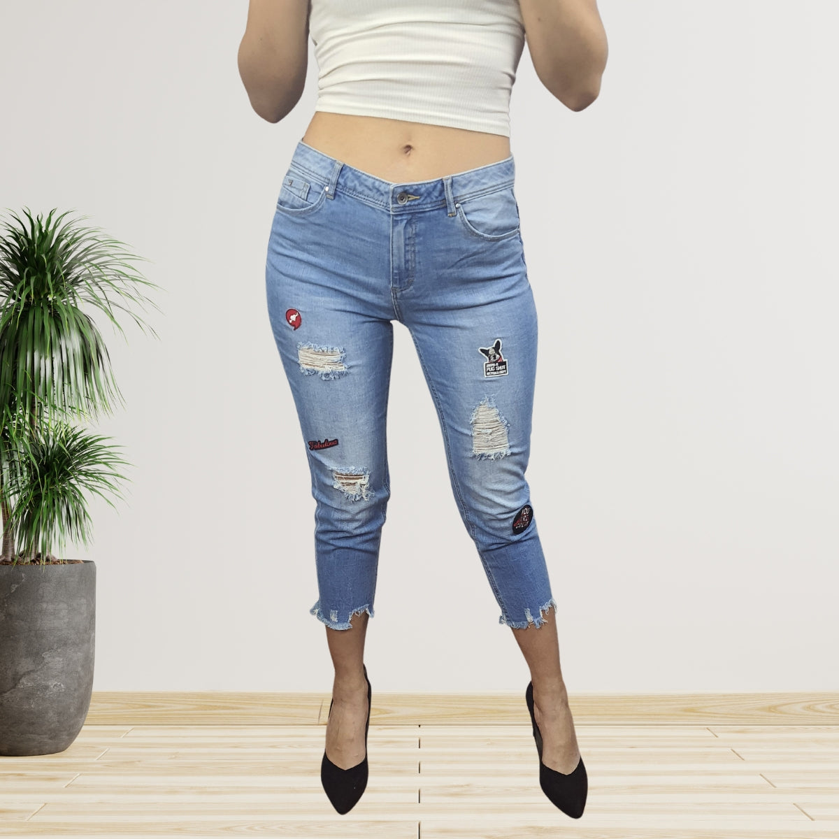 Jeans Vero Moda Azul Claro Style DESK 7/8 GIRLFRIEND JEANS(TP)