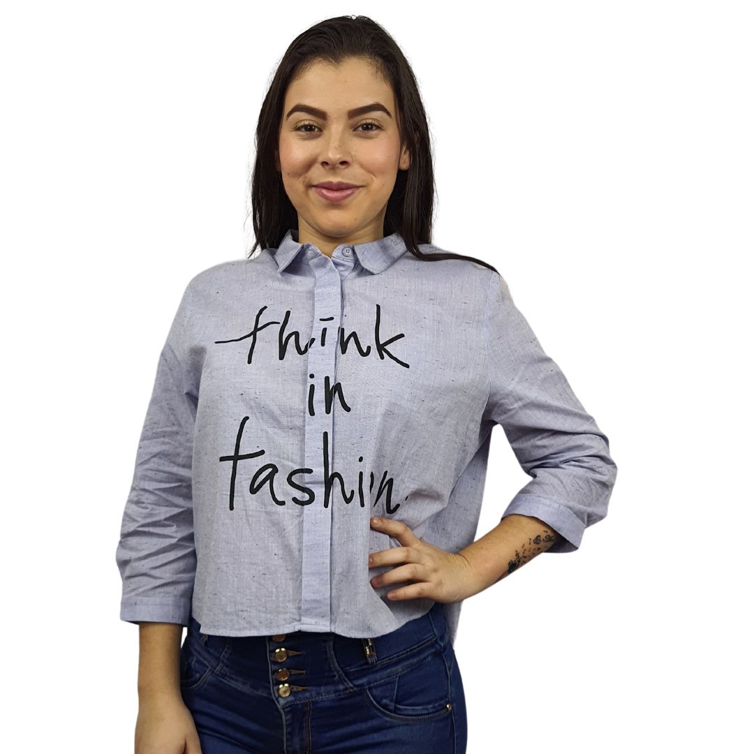 Blusa Vero Moda Azul Claro Style LAYZ ALEX 3/4 SHIRT(MW-CT-3)