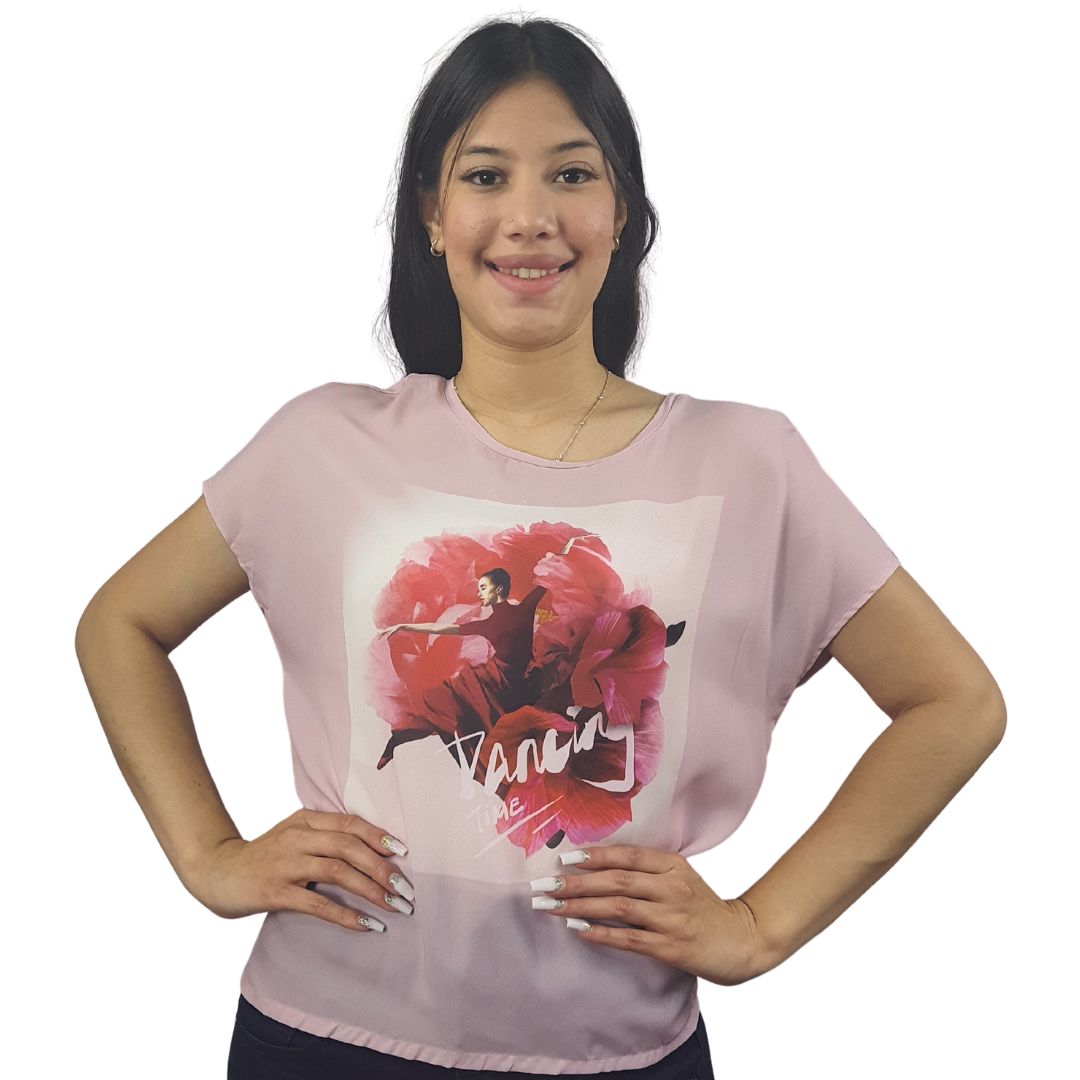 Blusa Vero Moda Rosa Vieja Style EMA S/S TOP(NN)