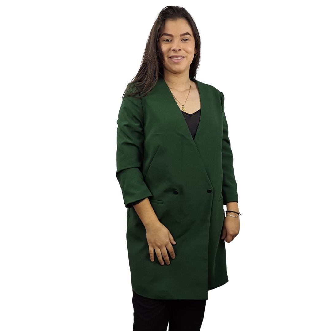 Blazer Vero Moda Verde Style CLEAR 3/4 LONG BLAZER(PM-ET-2)