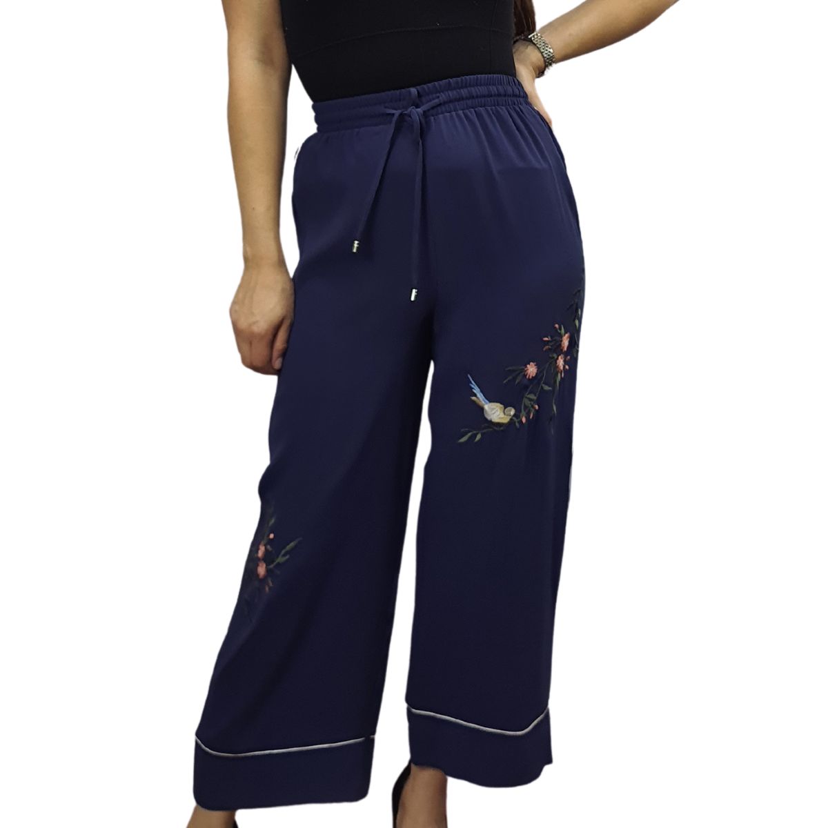 Pantalon Vero Moda Azul Oscuro Style MARRY 9/10 WIDE PANTS(NR)
