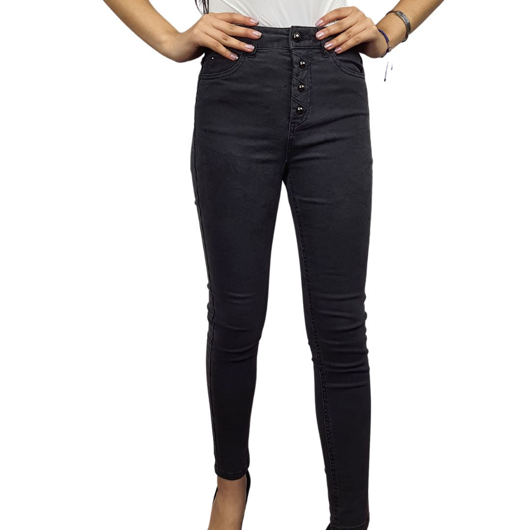 Jeans Vero Moda Gris Oscuro Style NIKI HIGH WAIST SLIM JEANS(BN-CT-1)