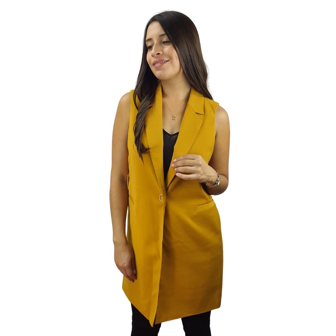 Blazer Vero moda Mostaza Style NINA WAISTCOAT(NC)