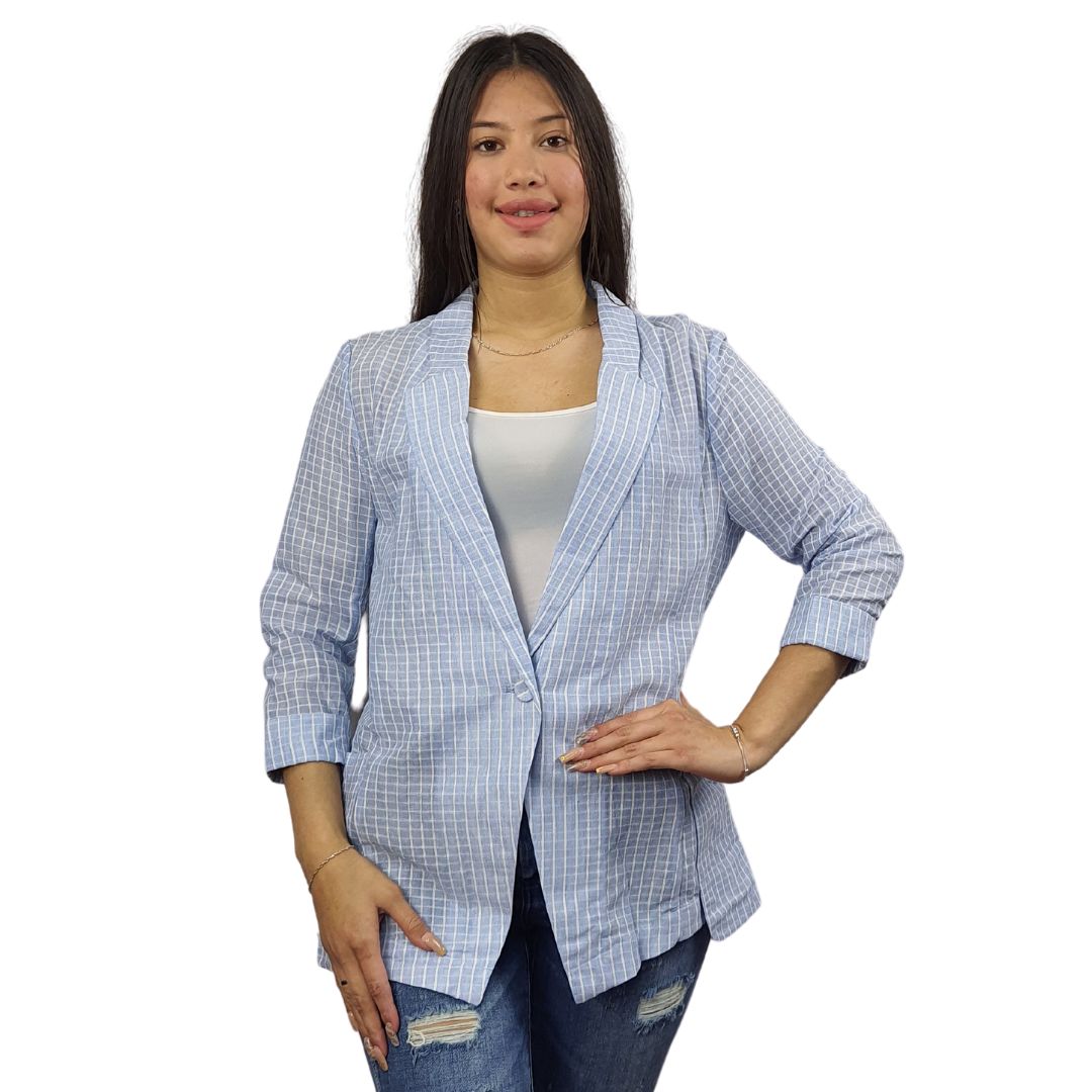 Blazer Vero Moda Azul Claro Style TARN 3/4 BLAZER(PM-EC-2)