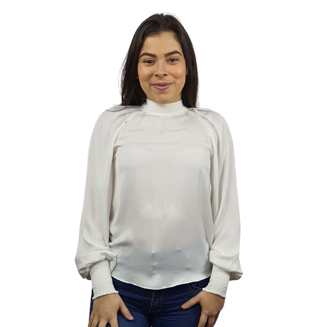 Blusa Vero Moda Blanco Style TIFFANNY L/S WOVEN TOP(VMC-PF)