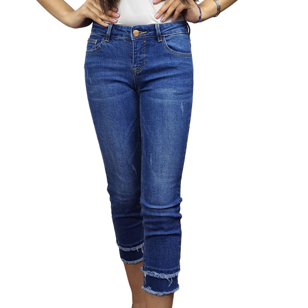 Jeans Vero Moda Azul Style LEILA 7/8 SLIM STRAIGHT JEANS(NN)