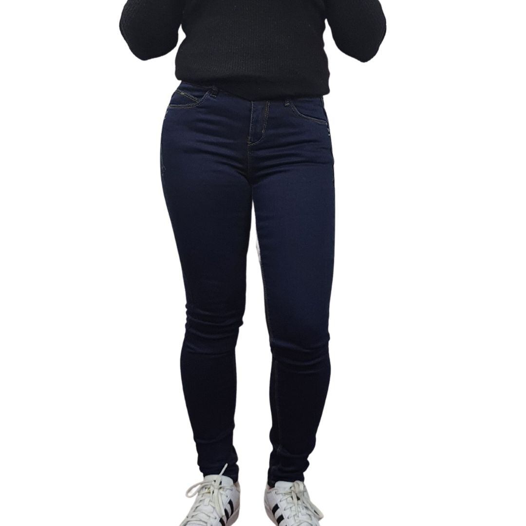 Jeans Vero Moda Azul Oscuro Style COACH MID WAIST X-SLIM JEANS(MW-EC-1)