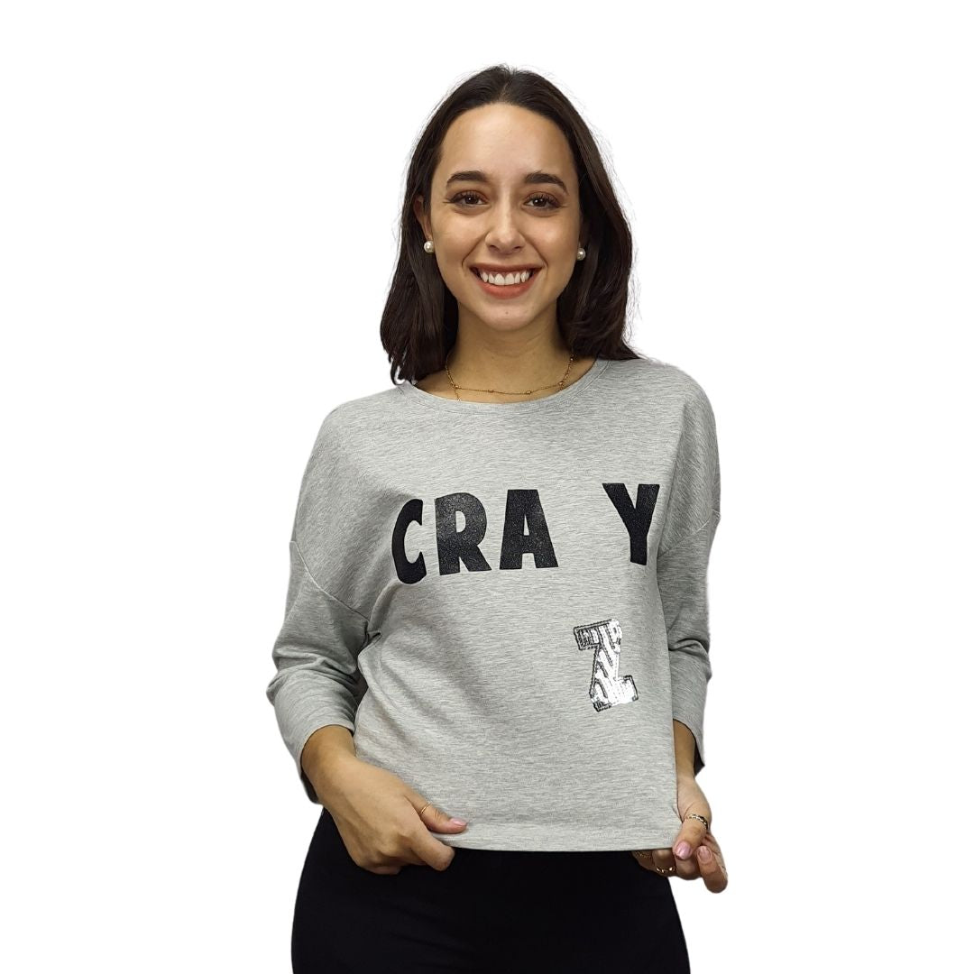 Blusa Vero Moda Gris Style LEA 3/4 TOP(PM-CT-1)