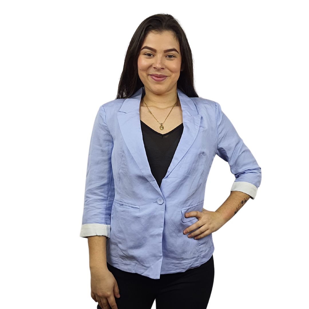 Blazer Vero Moda Azul Claro Style MANDY 3/4 BLAZER(NN)