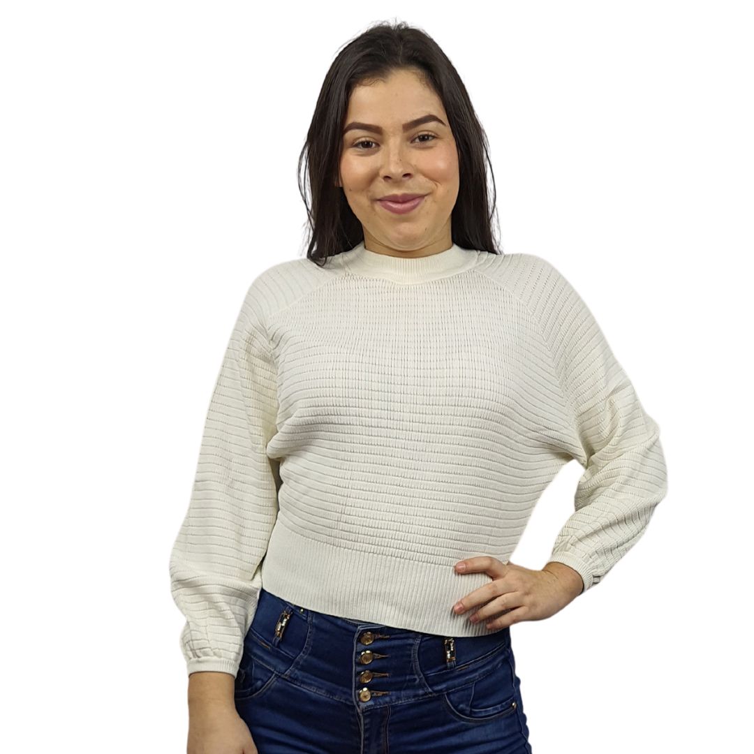 Sweater Vero Moda Blanco Style VEGA L/S KNIT(VMC-UM)