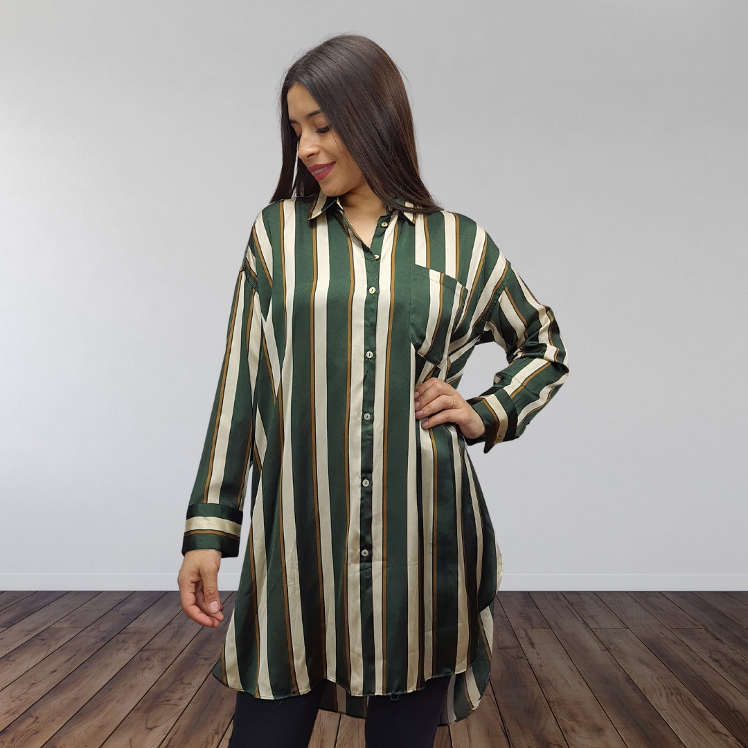 Blusa Vero Moda Verde Oscuro Style KAMA L/S SHIRT(FL)