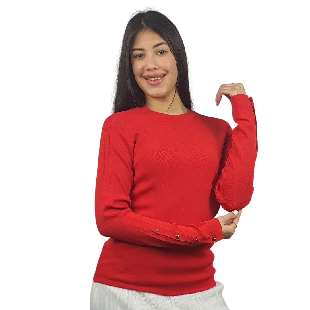 Blusa Vero Moda Rojo Style BELLA L/S KNIT(VMC-UM)