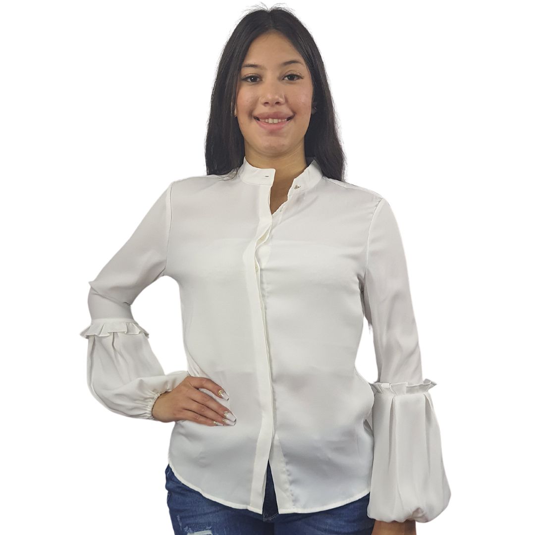 Blusa Vero Moda Blanco Style PATIO L/S SHIRT(VMC-CP)