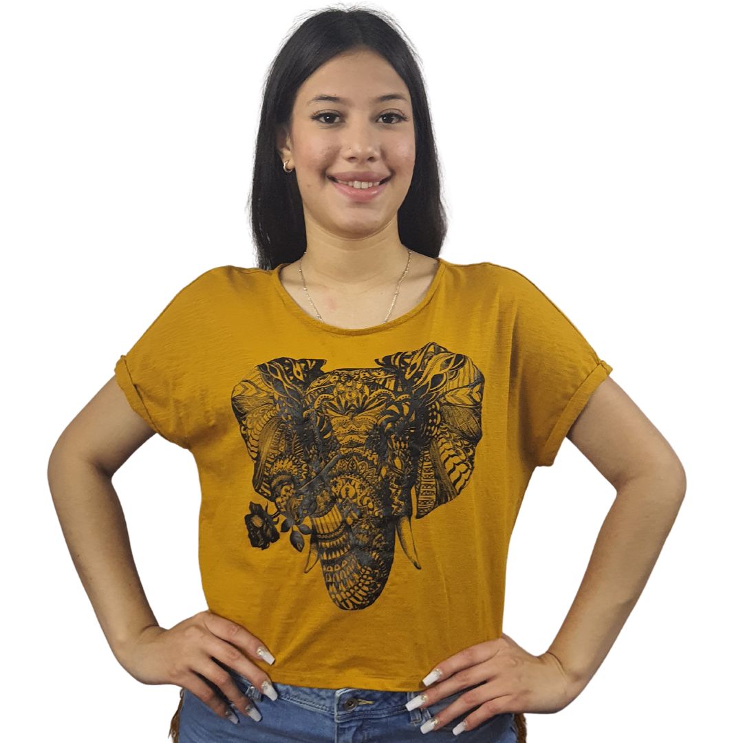 Polera Vero Moda Mostaza Style JIMMY BOX S/S TOP(EL)