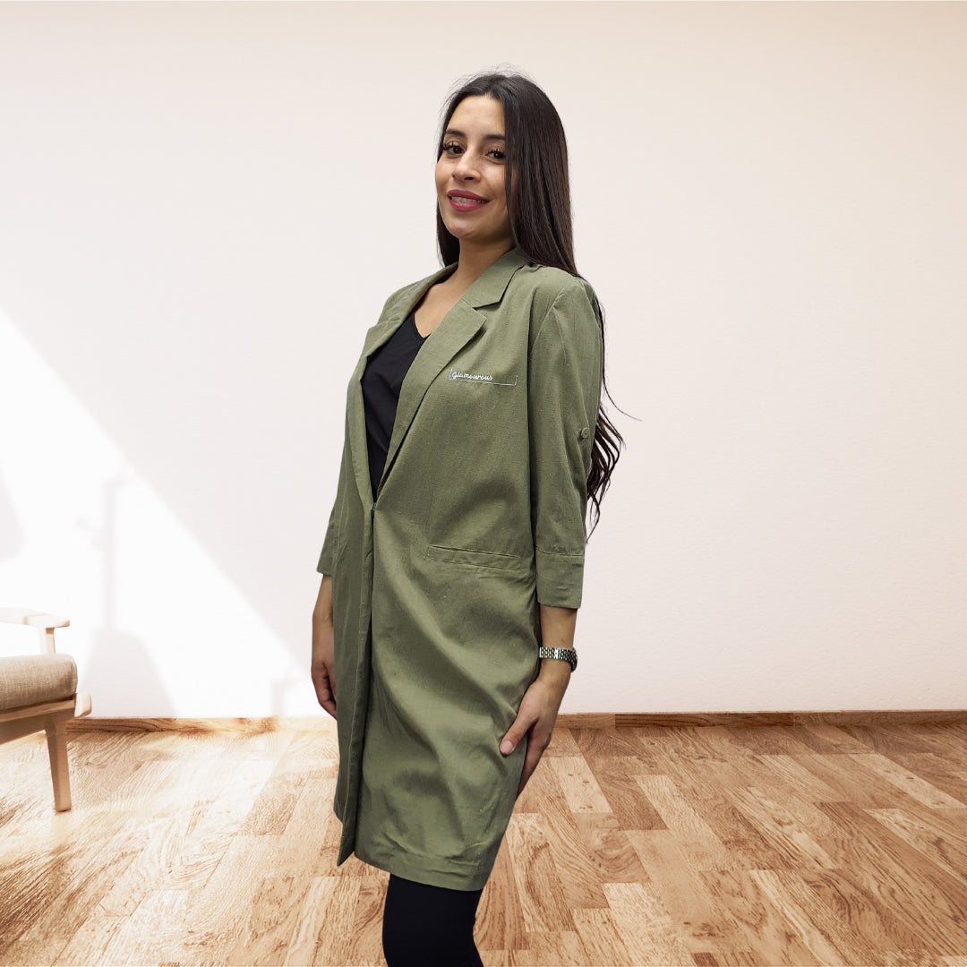 Blazer Vero Moda Verde Style SCRIPT 3/4 BLAZER(SD)