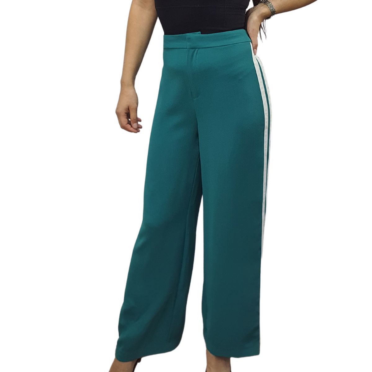 Pantalon Vero Moda Verde Style AZALEA 9/10 STRAIGHT PANTS(SL)