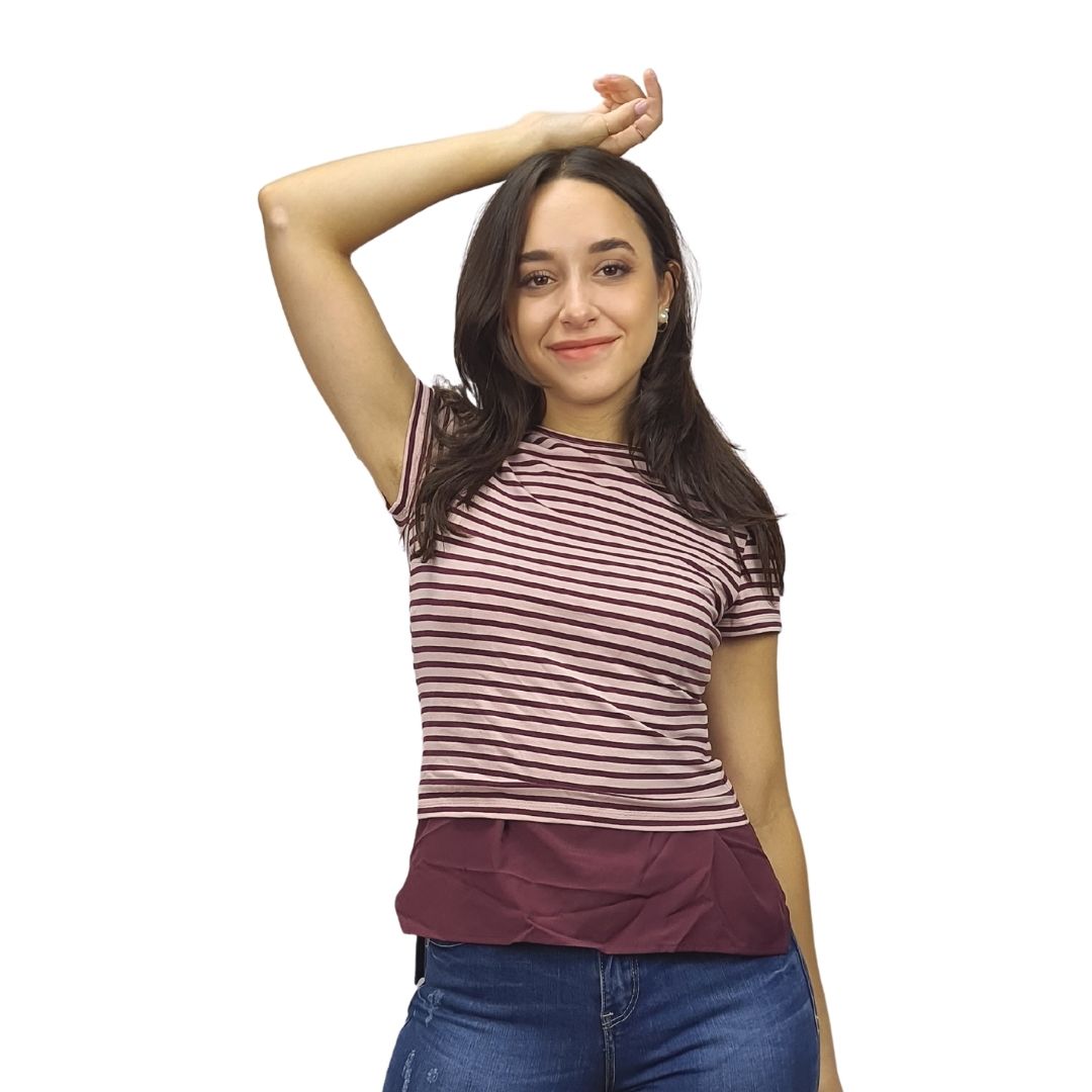 Blusa Vero Moda Vino Style KYLE S/S TOP SET(TP)